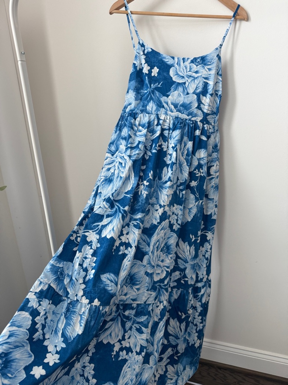 Joie Blue Floral Midi Dress Size 10